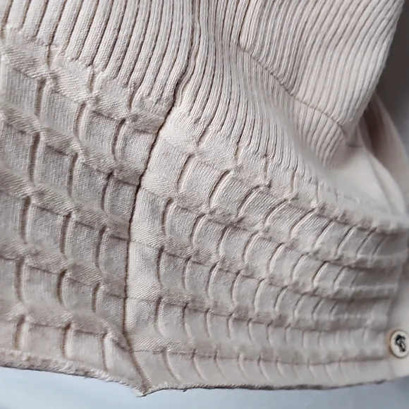 Tory Burch Beige Ribbed Cardigan - Picture 9 of 16